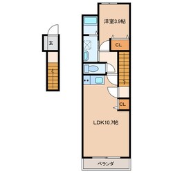 ロベリア B棟の物件間取画像